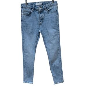 Topman Stretch Skinny Jeans SZ 30 X 32 Button Fly 5 Pocket Style
